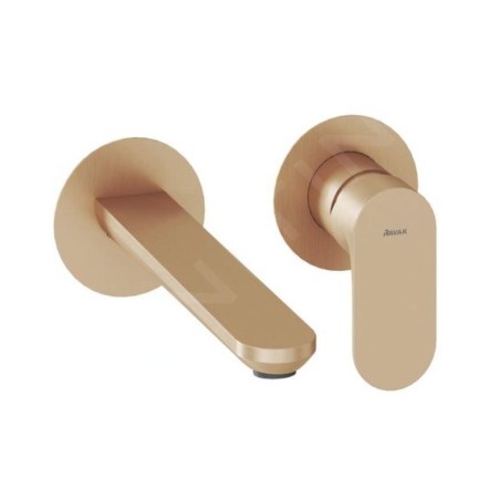 Ravak Eleganta - Mitigeur de lavabo encastré, 2 trous, or rose brossé X070366