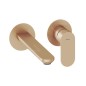 Ravak Eleganta - Mitigeur de lavabo encastré, 2 trous, or rose brossé X070366
