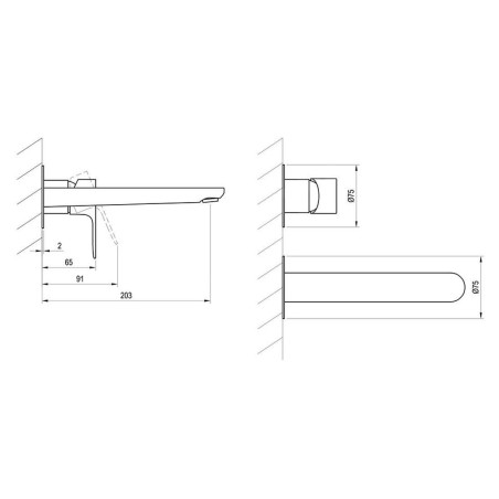 Ravak Eleganta - Mitigeur de lavabo encastré, 2 trous, or rose brossé X070366