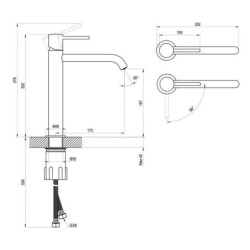 Ravak Espirit - Mitigeur de lavabo, BeCool, or rose brossé X070403
