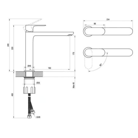 Ravak Eleganta - Mitigeur de lavabo, BeCool, blanc mat X070415