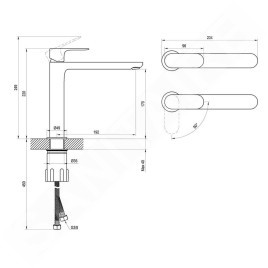 Ravak Eleganta - Mitigeur de lavabo, BeCool, or rose brossé X070418