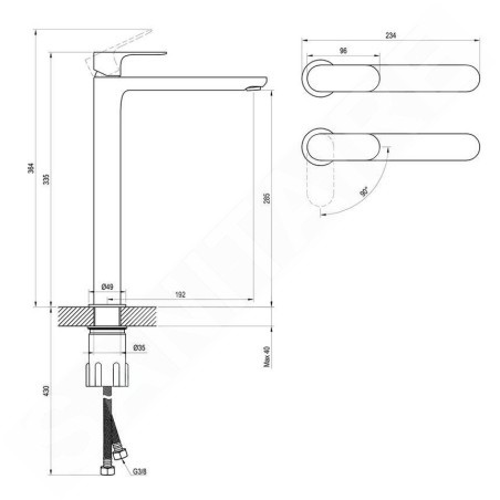 Ravak Eleganta - Mitigeur de lavabo, BeCool, blanc mat X070420