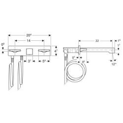 Geberit ONE - Mitigeur de lavabo encastré, easy to clean, noir mat 116.465.14.1