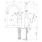 Ideal Standard CeraPlan - Mitigeur de lavabo avec bec tube pivotant, noir BD234XG
