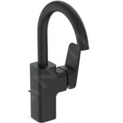 Ideal Standard CeraPlan - Mitigeur de lavabo avec bec tube pivotant et vidage, noir BD235XG