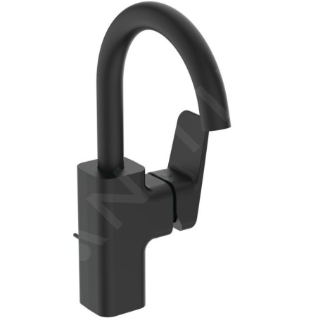 Ideal Standard CeraPlan - Mitigeur de lavabo avec bec tube pivotant et vidage, noir BD235XG