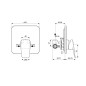 Ideal Standard CeraPlan - Mitigeur de douche encastré, avec corps d’encastrement, noir BD252XG