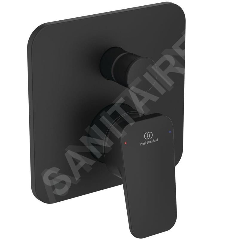 Ideal Standard CeraPlan - Mitigeur encastré 2 sorties, avec corps d’encastrement, noir BD259XG