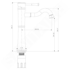 Sapho Soliter - Mitigeur de lavabo, bronze ZB006BR
