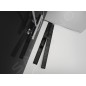 Alcadrain Douchegoten - Bac à douche Simple 650 mm, avec bord pour grille perforée, grille incluse, noir mat APZ10BLACK-650M