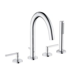 Kludi Nova Fonte - Mitigeur pour rebord de baignoire, installation à 4 trous, chrome 204250515