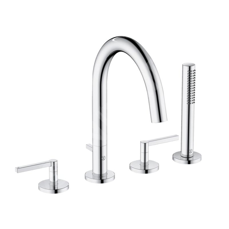 Kludi Nova Fonte - Mitigeur pour rebord de baignoire, installation à 4 trous, chrome 204250515