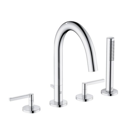 Kludi Nova Fonte - Mitigeur pour rebord de baignoire, installation à 4 trous, chrome 204250515