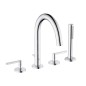 Kludi Nova Fonte - Mitigeur pour rebord de baignoire, installation à 4 trous, chrome 204250515