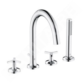 Kludi Nova Fonte - Mitigeur pour rebord de baignoire, installation à 4 trous, chrome 204250539