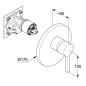 Kludi Nova Fonte - Mitigeur de douche encastré, blanc mat 206555315