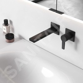 Keuco Edition 11 - Mitigeur de lavabo encastré, 2 trous, noir mat 51116370201