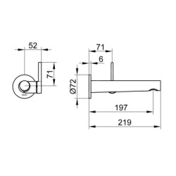 Keuco Edition 400 - Mitigeur de lavabo encastré, bronze brossé 51516031101