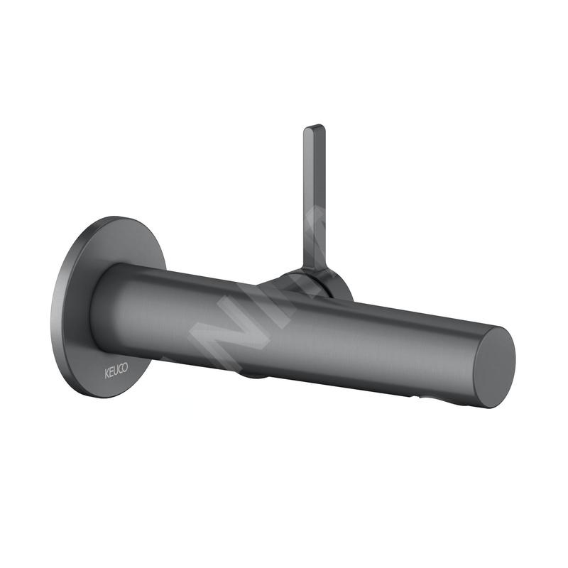Keuco Edition 400 - Mitigeur de lavabo encastré, noir chromé brossé 51516130101