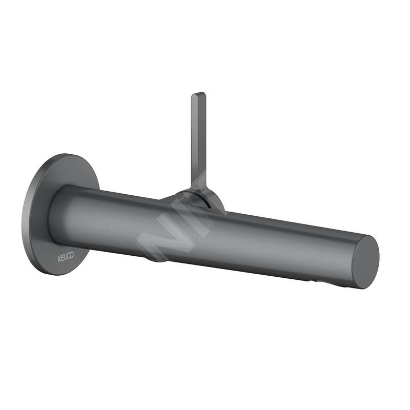 Keuco Edition 400 - Mitigeur de lavabo encastré, noir chromé brossé 51516131101
