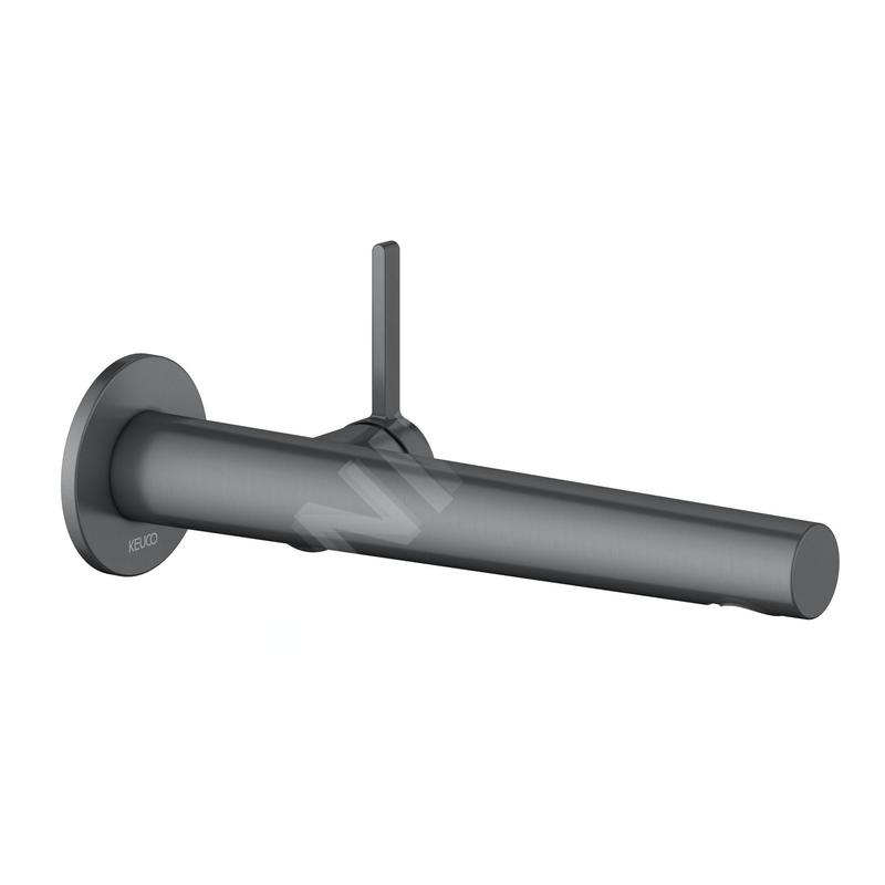 Keuco Edition 400 - Mitigeur de lavabo encastré, noir chromé brossé 51516132101
