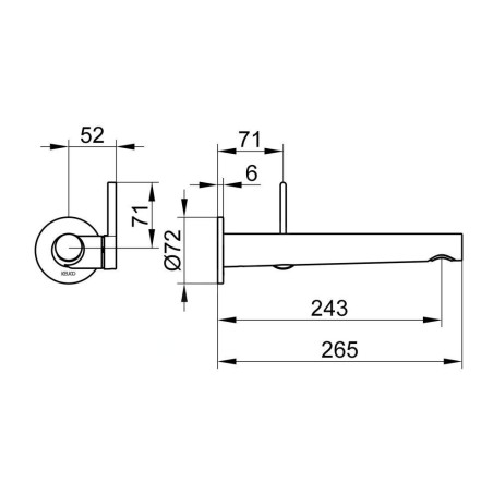 Keuco Edition 400 - Mitigeur de lavabo encastré, noir chromé brossé 51516132101