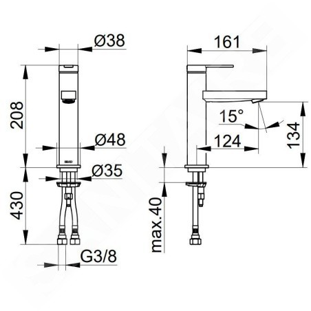 Keuco IXMO - Mitigeur de lavabo, chrome 59501013101