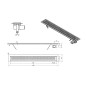 Aqualine Canniveaux - Caniveau de douche avec grille  860x140x92 mm, inox 2705-90