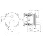 Ideal Standard Cerafine O - Mitigeur encastrable, pour 2 sorties, argenté A7350SI