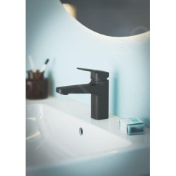 Ideal Standard Ceraplan iX - Mitigeur de lavabo hybride, alimentation par piles, noir soyeux BD282XG