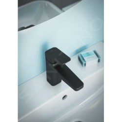 Ideal Standard Ceraplan iX - Mitigeur de lavabo hybride, alimentation par piles, noir soyeux BD282XG