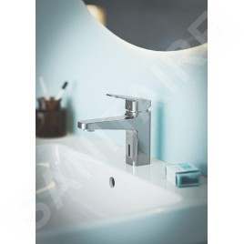 Ideal Standard Ceraplan iX - Mitigeur de lavabo hybride, avec garniture de vidage ClickClack, alimentation par piles, chrome