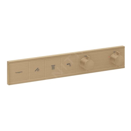 Hansgrohe RainSelect - Mitigeur thermostatique encastré, 3 sorties, bronze brossé 15381140