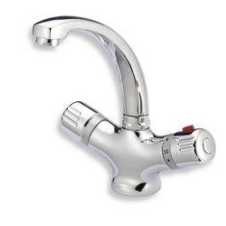 Novaservis Aquamat - Mitigeur thermostatique de lavabo avec garniture de vidage, chrome 2601,0