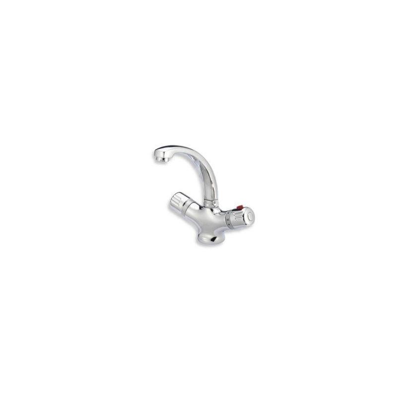 Novaservis Aquamat - Mitigeur thermostatique de lavabo avec garniture de vidage, chrome 2601,0