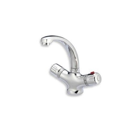 Novaservis Aquamat - Mitigeur thermostatique de lavabo avec garniture de vidage, chrome 2601,0