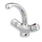 Novaservis Aquamat - Mitigeur thermostatique de lavabo avec garniture de vidage, chrome 2601,0