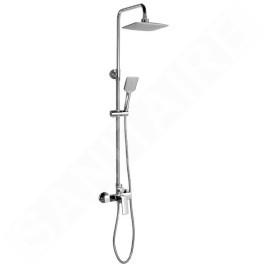 Aqualine Factor - Set de douche avec mitigeur, raccord de douche inférieur, chrome FC960