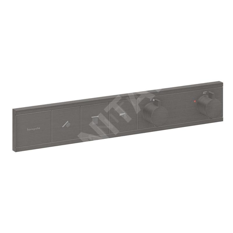Hansgrohe RainSelect - Mitigeur thermostatique encastré, 3 sorties, chrome noir brossé 15381340 Hansgrohe RainSelect - Mitigeur thermostatique encastré, 3 sorties, chrome noir brossé 15381340
