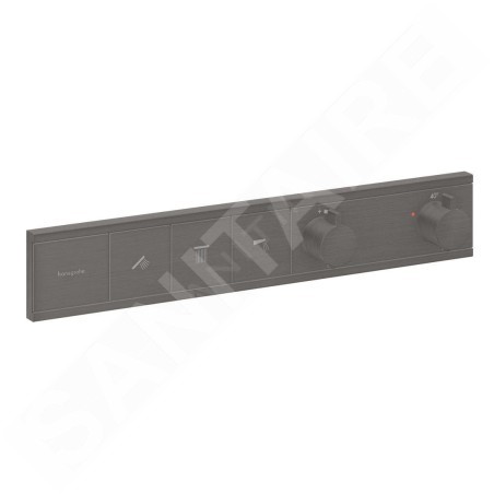 Hansgrohe RainSelect - Mitigeur thermostatique encastré, 3 sorties, chrome noir brossé 15381340