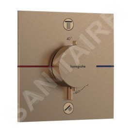 Hansgrohe ShowerSelect Comfort - Mitigeur thermostatique encastré, 2 sorties, bronze brossé 15572140