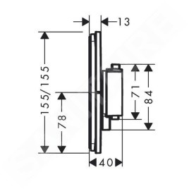 Hansgrohe ShowerSelect Comfort - Mitigeur thermostatique encastré, 2 sorties, noir mat 15572670