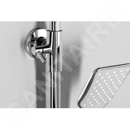 Aqualine Factor - Set de douche avec mitigeur, raccord de douche inférieur, chrome FC960
