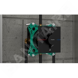 Hansgrohe ShowerSelect Comfort - Mitigeur thermostatique encastré, 2 sorties, noir mat 15572670