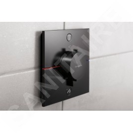 Hansgrohe ShowerSelect Comfort - Mitigeur thermostatique encastré, 2 sorties, noir mat 15572670