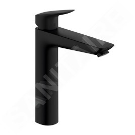Hansgrohe Logis - Mitigeur de lavabo avec vidage, EcoSmart, noir mat 71090670