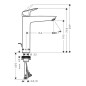 Hansgrohe Logis - Mitigeur de lavabo avec vidage, EcoSmart, noir mat 71090670