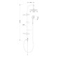 Aqualine Douches - Set de douche Zara sans mitigeur, 220 mm, 1 jet, chrome SL420