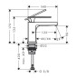 Hansgrohe Tecturis E - Bonde de lavabo, EcoSmart+, bronze brossé 73013140